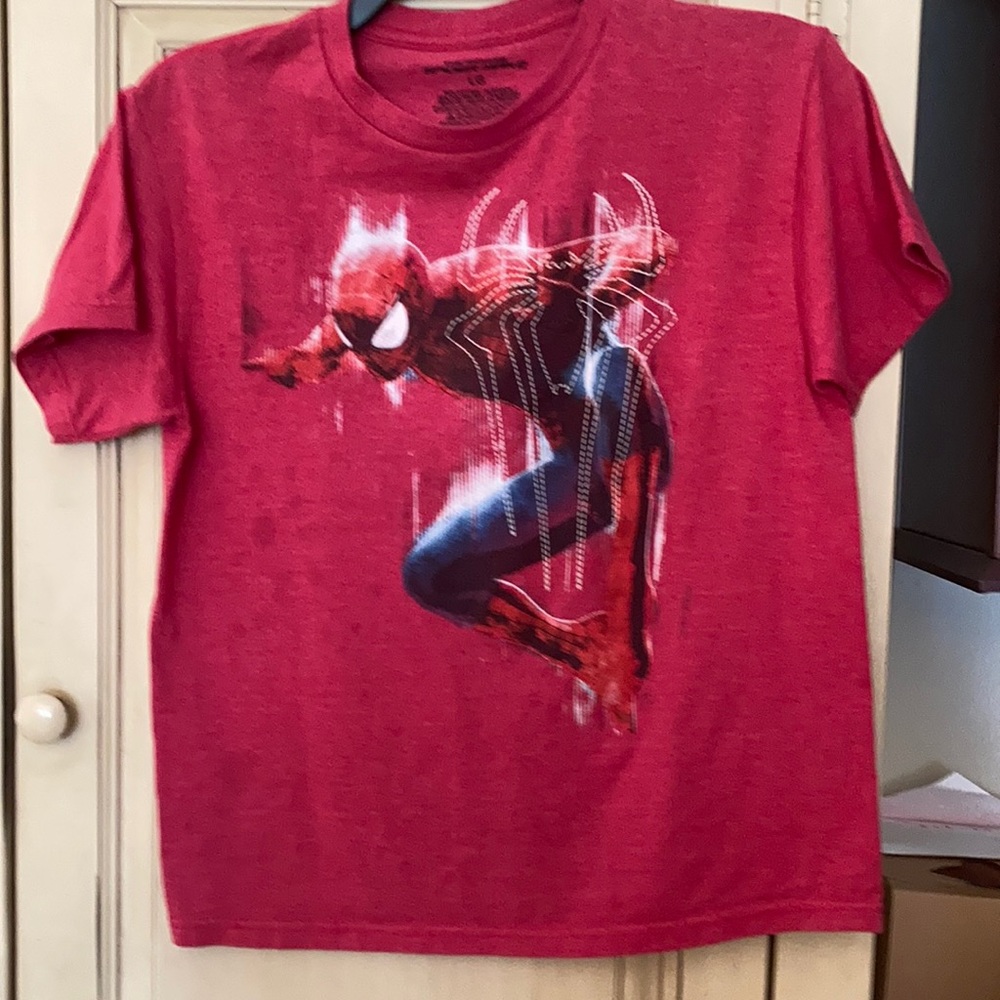 Spider-Man 2 t shirt size large 10 12 boys marvel